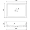 Mexen Goya umywalka nablatowa 45 x 32 cm, biała - 22184500 Podgląd zdjęcia produktu 6
