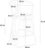 Hoher barhocker industrielles design bar küche Steel Wood Produktbild-Vorschau 10