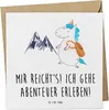 Mr. & Mrs. Panda Grußkarte Einhorn Bergsteiger - Weiß - Produktbild-Vorschau 1
