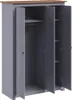 VidaXL 282662, Grau, Garderobe, 4 Regale, 3 Tür(en), Grau, Produktbild-Vorschau 4