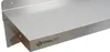 A close-up, angled view of a stainless steel wall shelf with a logo on the front edge. Produktbild-Vorschau