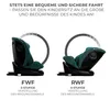 Two child car seats shown in different recline positions with numbered indicators. Produktbild-Vorschau