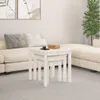 Satztische 3 Stk. Weiß Massivholz Kiefer Produktbild-Vorschau 3