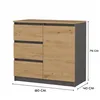 Komoda Malwa 1D3S/BA ANTRACYT ARTISAN Podgląd zdjęcia produktu 6