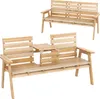 Panca da giardino con tavolo COSTWAY, panca in legno per Anteprima dell’immagine prodotto 1