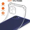 A clear phone case is shown over a blue phone. Produktbild-Vorschau
