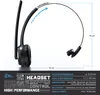 A diagram of a mono Bluetooth headset with dimensions and feature callouts. Produktbild-Vorschau