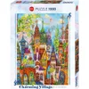 HEYE Puzzle Villaggio Azzurro: rosso Bö gen 1000 pezzi Anteprima dell’immagine prodotto 1
