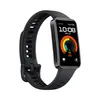 A black smartwatch with a digital display showing time, date, and activity metrics. Produktbild-Vorschau