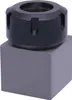 A black collet block sits on top of a gray cube. Náhled obrázku produktu