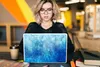 MuchoWow® Laptop Aufkleber Sticker Cover Aquarell - Blau - Produktbild-Vorschau 5