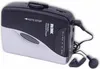 A black and silver ROXX cassette player with headphones plugged in, shown from a diagonal front-left angle against a white background. Anteprima dell’immagine prodotto