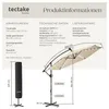 tectake® Otočný slunečník s LED osvětlením, solární, 3 x 3 Náhled obrázku produktu 5