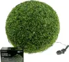 A spherical artificial plant with LED lights and its packaging. Produktbild-Vorschau