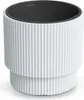 Weiß gestreifter Kunststoff-Blumentopf auf Bein 39,5x37,5 Produktbild-Vorschau 1