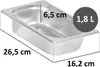 Mahlzeit GN Behälter 1/4 mit Deckel, Höhe 65 mm, Edelstahl Produktbild-Vorschau 2