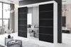 Easy4You R6 250 cm Weiß/Schwarz Schiebetüren Kleiderschrank Produktbild-Vorschau 1