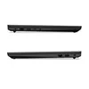 Two views of a black laptop, showing its side ports. Produktbild-Vorschau