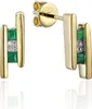 585er Gelbgold Ohrstecker Smaragd 0,21ct./ 8 x Diamanten Produktbild-Vorschau 1