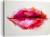 Bild auf Leinwand - Leinwandbild - Rote Lippen glänzend Produktbild-Vorschau 1
