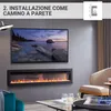 Camino elettrico BALDERIA Agnes 60 - Camino da parete o da Anteprima dell’immagine prodotto 3