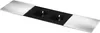A recessed power strip with two outlets, featuring a brushed metal finish on the sliding covers. Produktbild-Vorschau