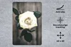 MuchoWow® Mauspad Mousepad Blume - Weiß - Grau 40x60 cm - Produktbild-Vorschau 2