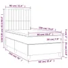 Boxspringbett mit Matratze & LED Hellgrau 90x190 cm Stoff Produktbild-Vorschau 8