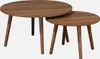 sweeek - Set aus 2 runden Couchtischen - Nussbaumfarben Produktbild-Vorschau 4