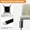 Esszimmerstühle 6er Set Beige – Samt Polsterstühle mit Produktbild-Vorschau 2