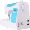 A white and blue Singer sewing machine is shown from a side angle against a white background. Anteprima dell’immagine prodotto