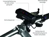 Close-up of a bicycle's handlebar with a black LED front light attached. Náhled obrázku produktu