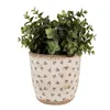 Clayre & Eef Blumentopf Ø 14x13 cm Beige Schwarz Keramik Produktbild-Vorschau 2