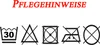 Laundry care symbols with a title in German. Produktbild-Vorschau