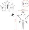 Metallische tuinstekers, set van 3, zwart, 60 LED's met Productafbeelding-voorbeeld 2