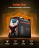 A welding machine is displayed prominently with safety features highlighted. Produktbild-Vorschau
