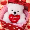 Teddybar mit Herz - weis - Plusch - 22 cm - Valentinstag Produktbild-Vorschau 8