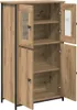 An open cabinet with wooden doors and shelves, set against a white background. Náhľad obrázku produktu
