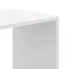 A close-up view of the corner of a white shelf or bookcase. Produktbild-Vorschau