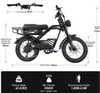 T3 E-Bike Fatbike Cityrad 20×4,0" 62 Nm Elektrofahrrad, 873 Produktbild-Vorschau 10