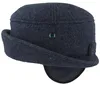 Balke Damen Woll-Stoffhut mit Ohrenklappen & Teddy-Innenfutter in blau