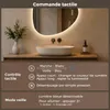 Miroir de salle de bain asymétrique AFIELINA avec éclairage Voir les images du produit 9