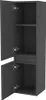 Hochschrank 110cm Dunklegrau Hochglanz Badschrank Produktbild-Vorschau 2