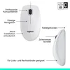 Logitech M100, Beidhändig, Optisch, USB Typ-A, 1000 DPI, Produktbild-Vorschau 17
