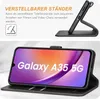 Samsung Galaxy A35 5G Handyhülle in Schwarz mit Leder Produktbild-Vorschau 4