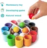 Kugeln in Tassen Montessori Spielzeug Holzsortierspiel 12 Produktbild-Vorschau 3