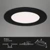 3 x Briloner LED Einbauleuchten Schwarz rund Ø12cm IP44 7W Productafbeelding-voorbeeld 6