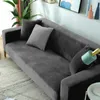Sofabezug 4 Sitzer 235-300cm - Grau - Samt - Stretch Produktbild-Vorschau 5