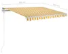 vidaXL Markiza zwijana ręcznie 350x250 cm żółto-biała Podgląd zdjęcia produktu 7