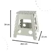 Sgabello pieghevole antiscivolo alto 39 cm grigio chiaro Anteprima dell’immagine prodotto 10